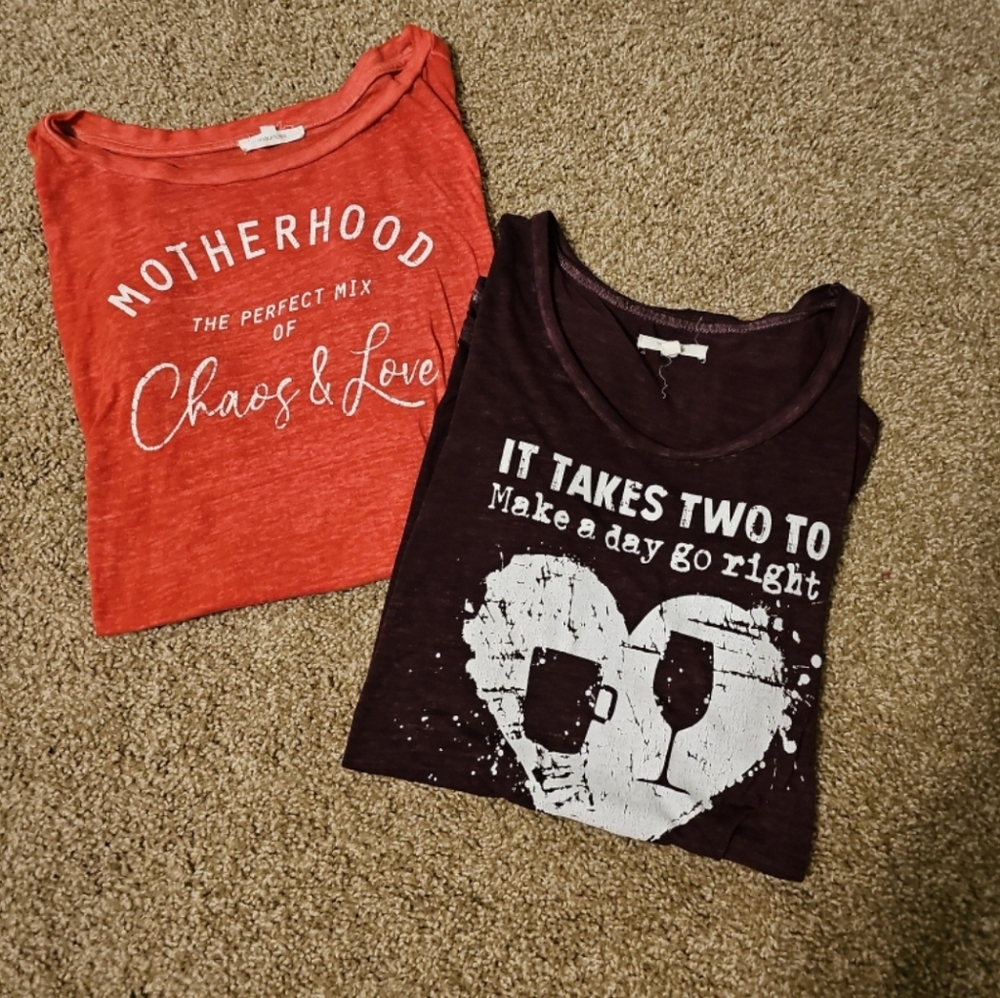 Motherhood burnout shirt lot size medium